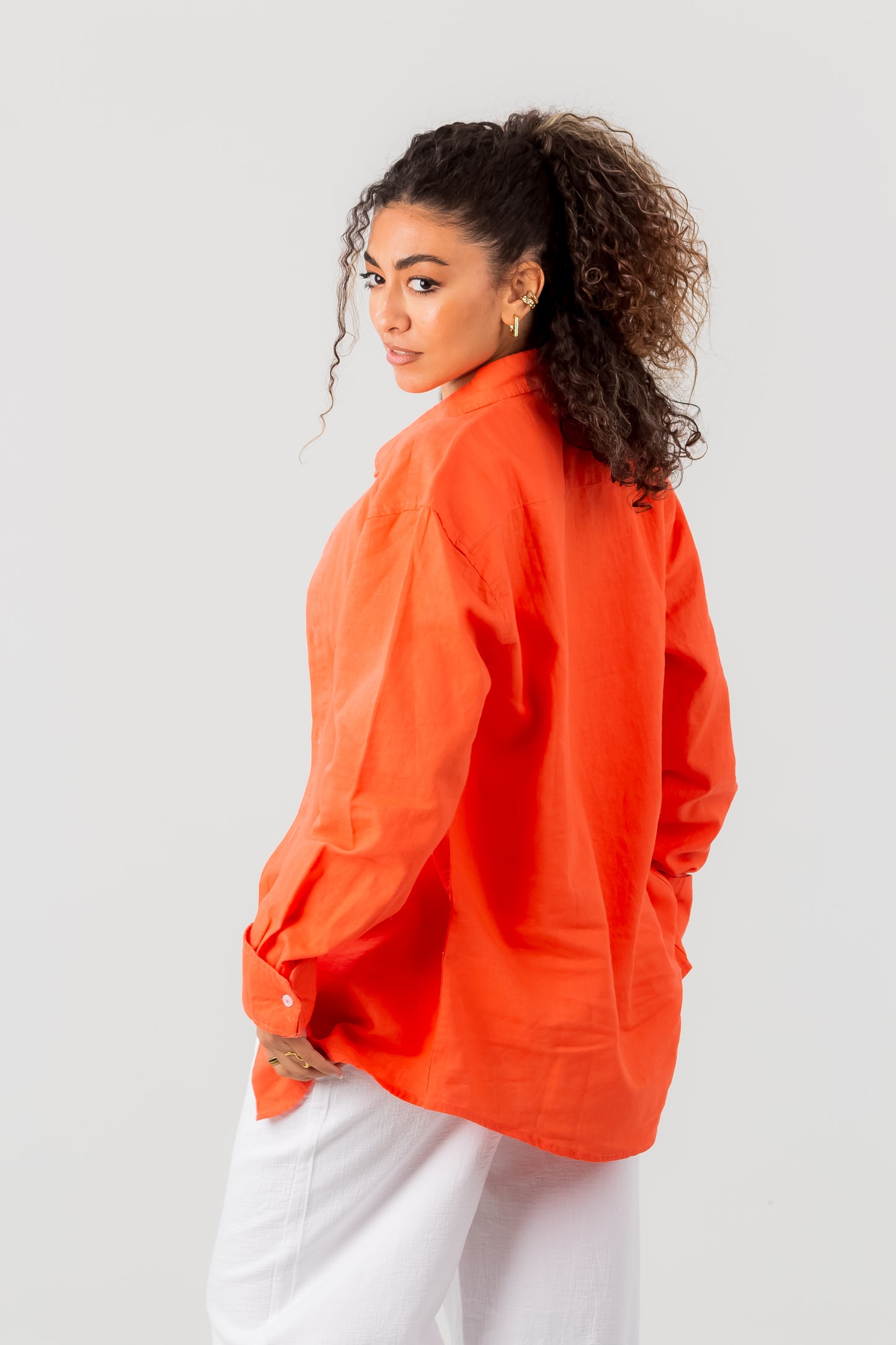 Unisex Long Sleeve Linen Shirt