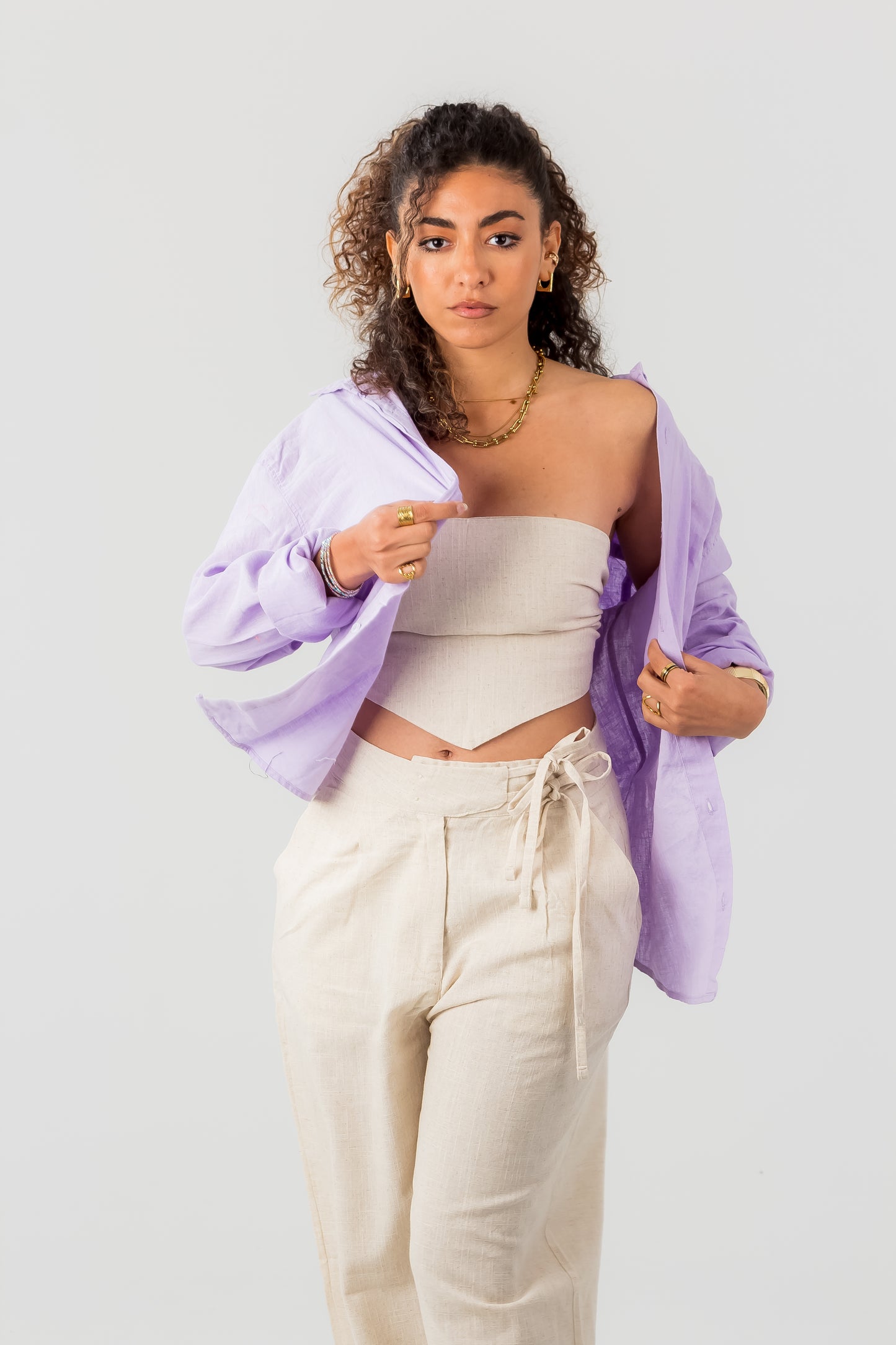 Unisex Long Sleeve Linen Shirt