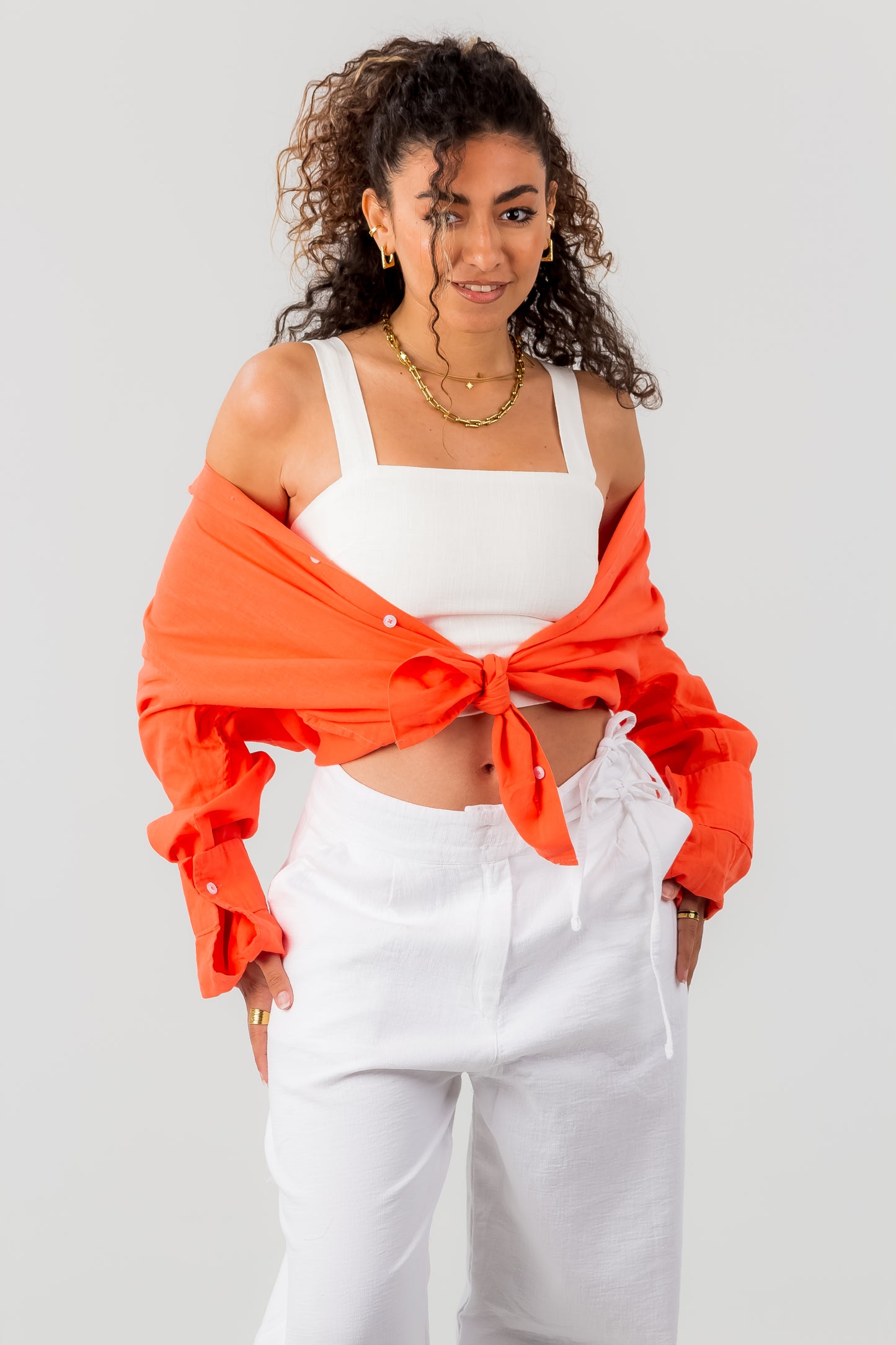 Unisex Long Sleeve Linen Shirt