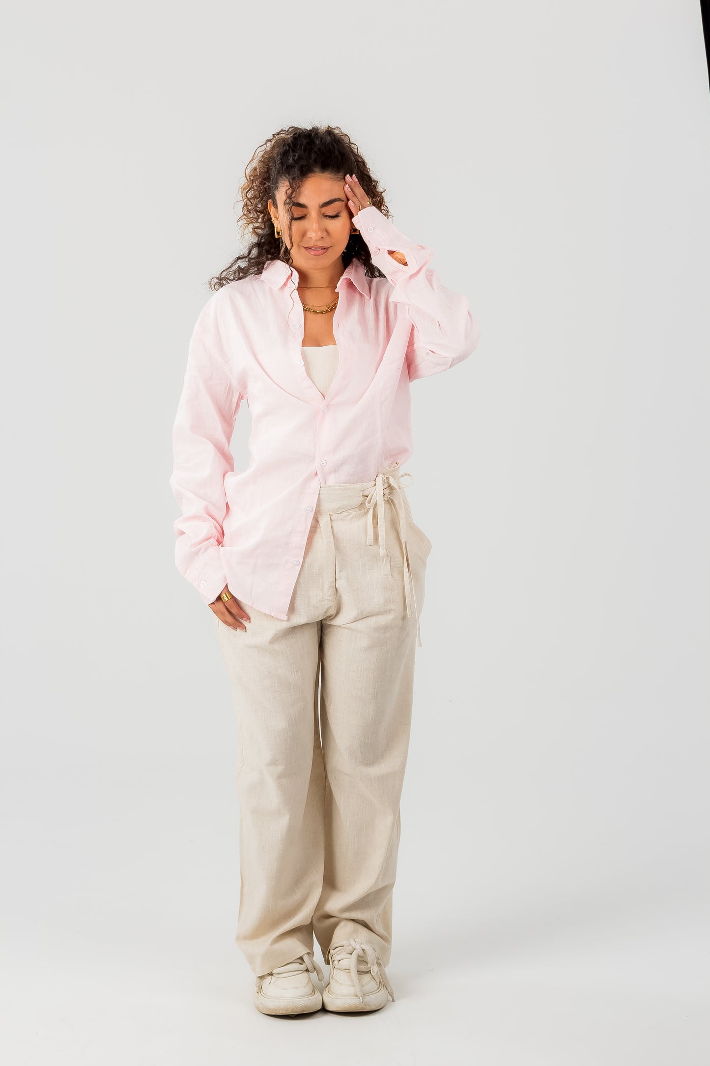Unisex Long Sleeve Linen Shirt