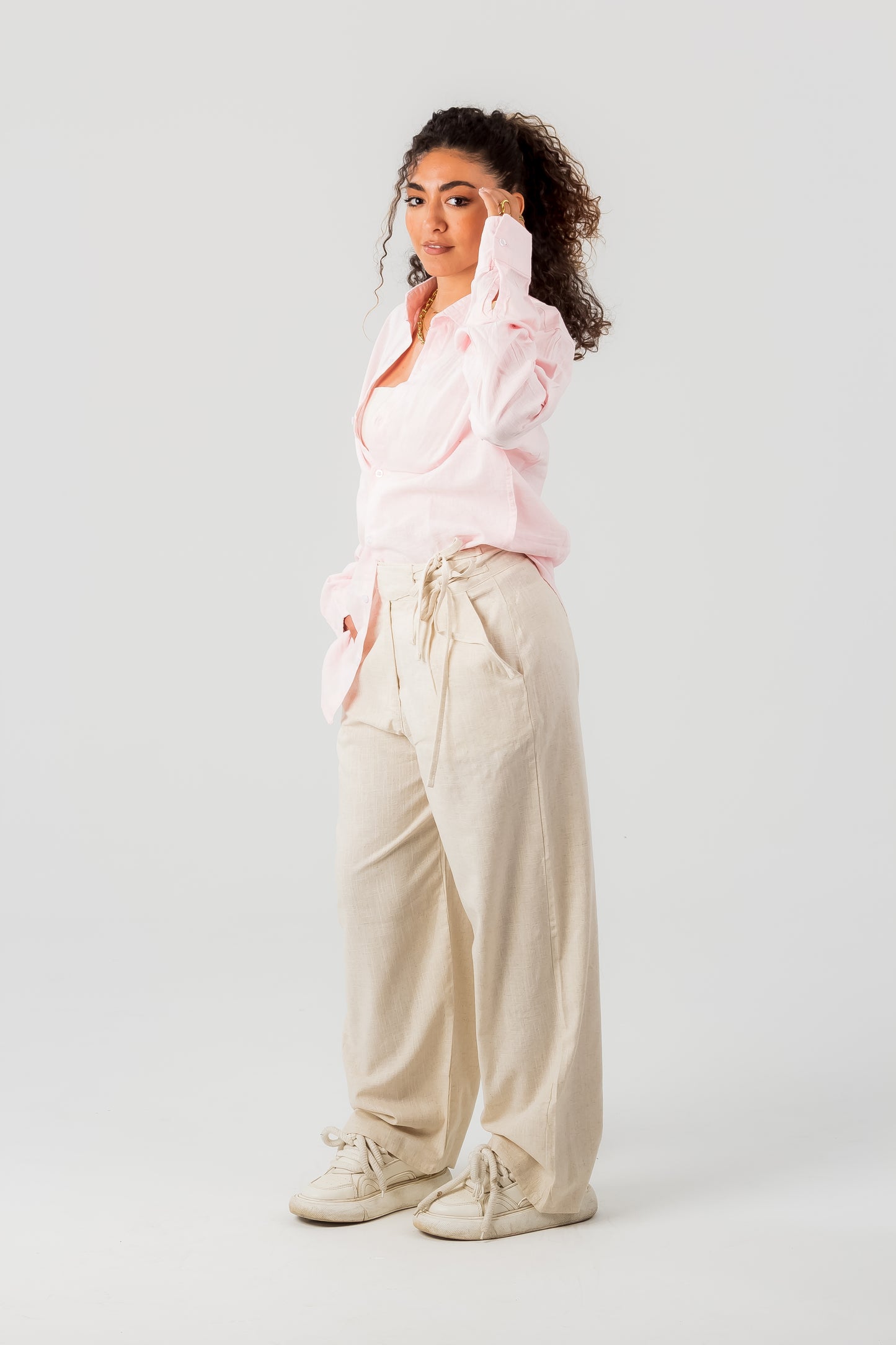 Unisex Long Sleeve Linen Shirt