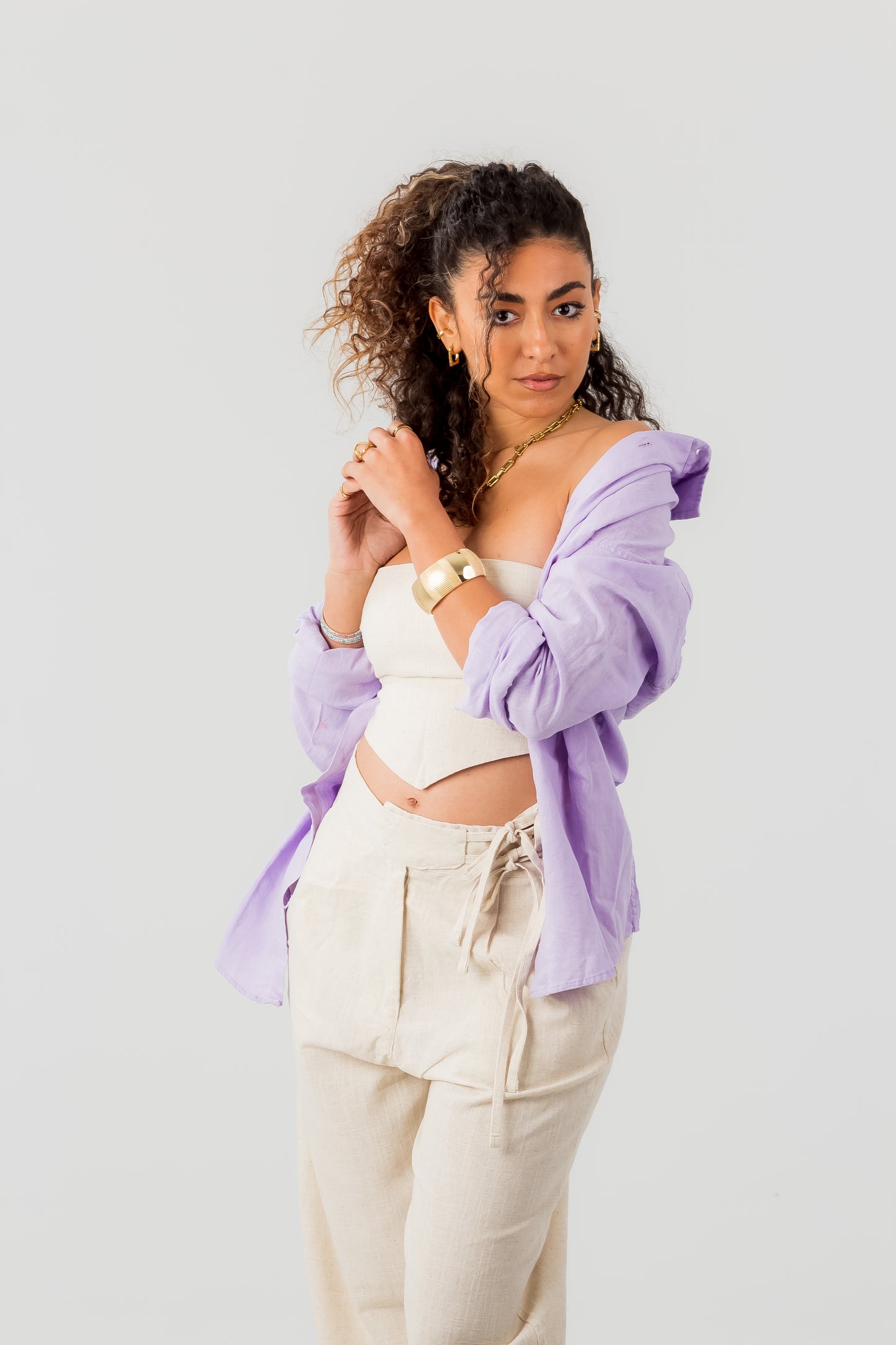 Unisex Long Sleeve Linen Shirt
